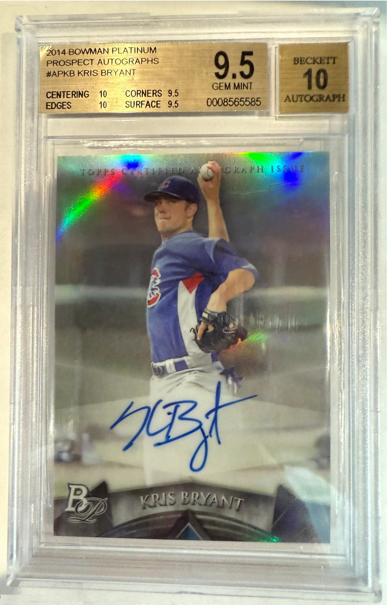 BGS 9.5 Kris Bryant 2014 Bowman Platinum #AP-KB Prospects Auto Rookie Card