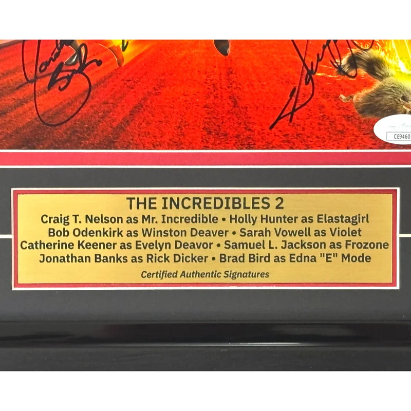 Incredibles 2 Cast Signed 11x14 Photo Framed Autograph Disney Pixar Samuel L Jackson JSA