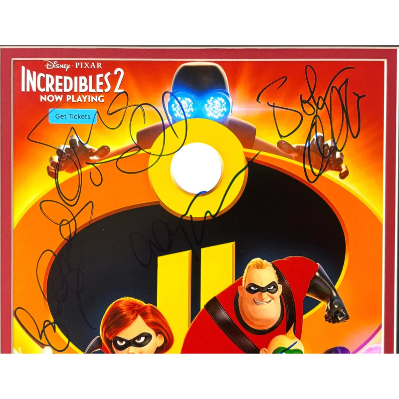 Incredibles 2 Cast Signed 11x14 Photo Framed Autograph Disney Pixar Samuel L Jackson JSA