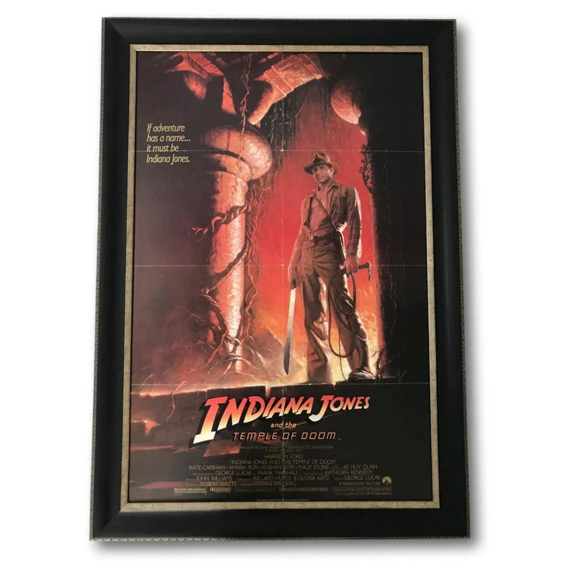 Indiana Jones Temple of Doom 1984 Original Framed Movie Poster 1st Issue 27x40