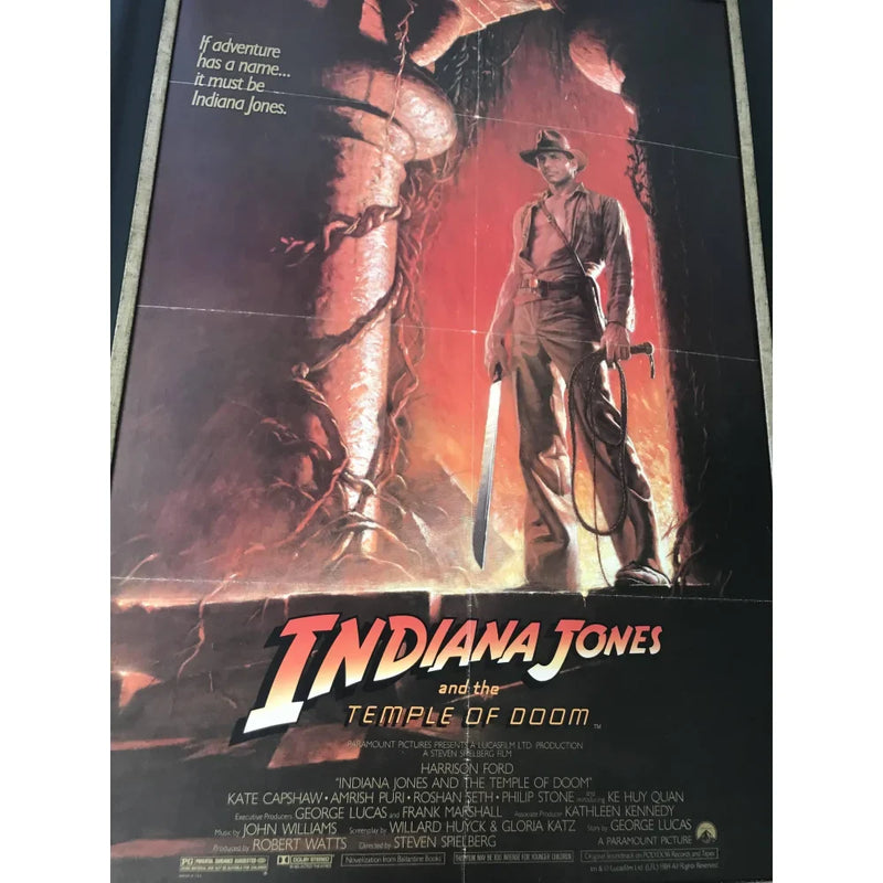 Indiana Jones Temple of Doom 1984 Original Framed Movie Poster 1st Issue 27x40