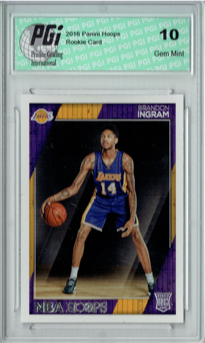 Brandon Ingram 2016 NBA Hoops #262 Rookie Card PGI 10