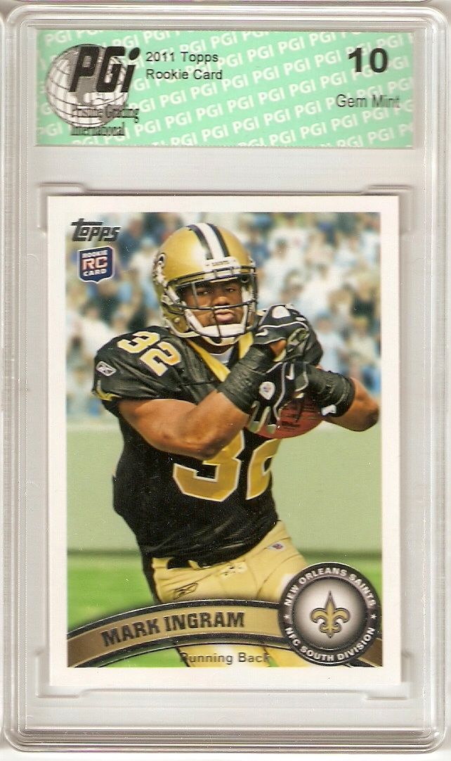 Mark Ingram Saints Alabama 2011 Topps Rookie Card PGI 10