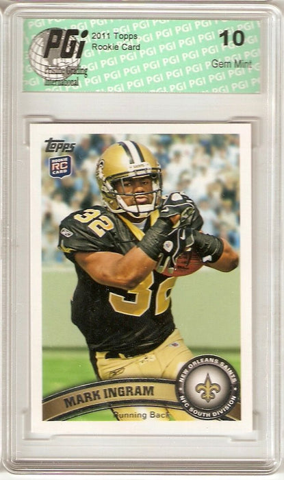 Mark Ingram Saints Alabama 2011 Topps Rookie Card PGI 10