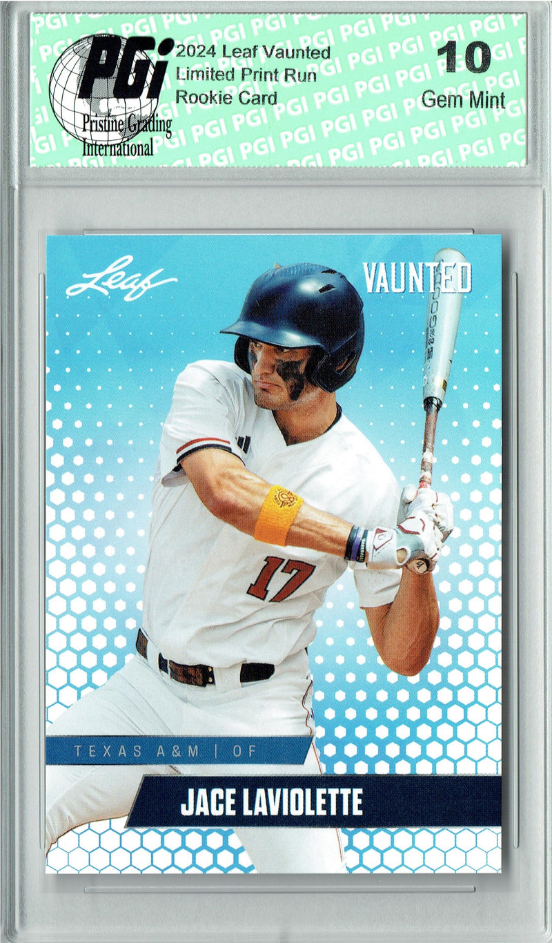 Jace LaViolette 2024 Leaf Vaunted #V-06 Debut Collection Rookie Card PGI 10