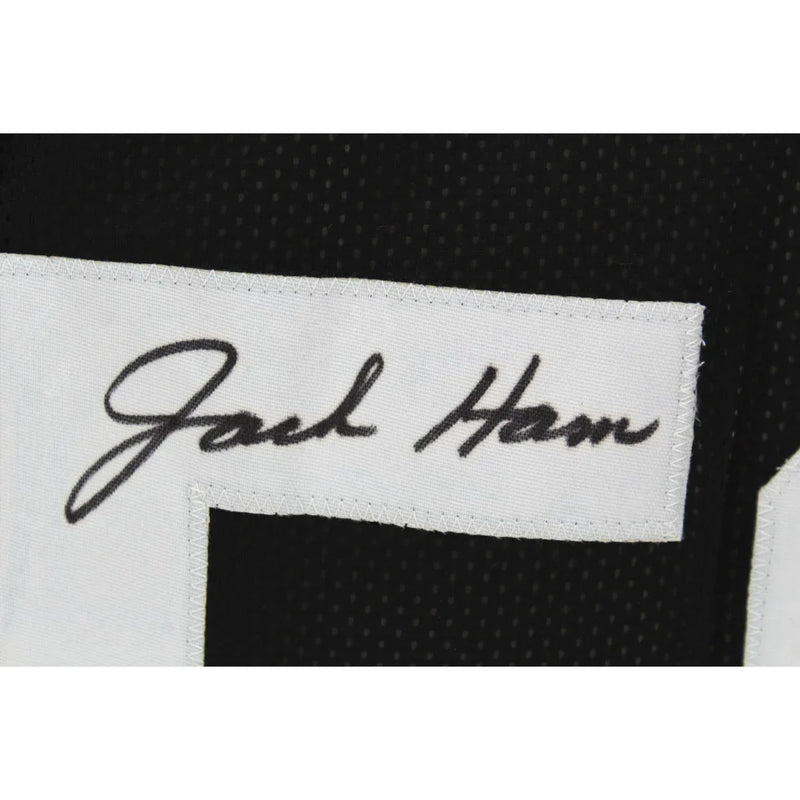 Jack Ham Autographed Pittsburgh Steelers Black Jersey BAS COA Signed Inscribed "HOF"