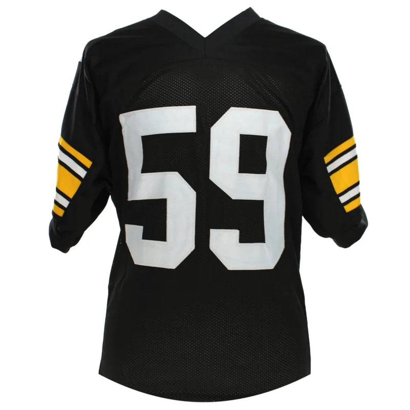 Jack Ham Autographed Pittsburgh Steelers Black Jersey BAS COA Signed Inscribed "HOF"