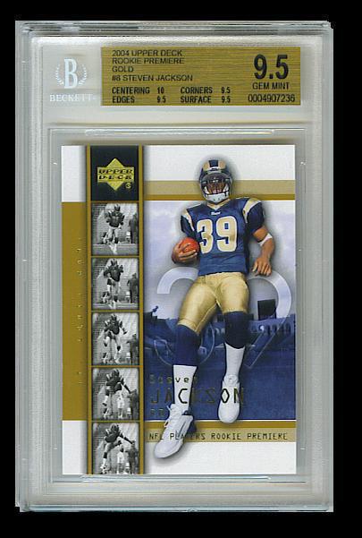 Steven Jackson Upper Deck Prem Gold Rookie Card BGS 9.5