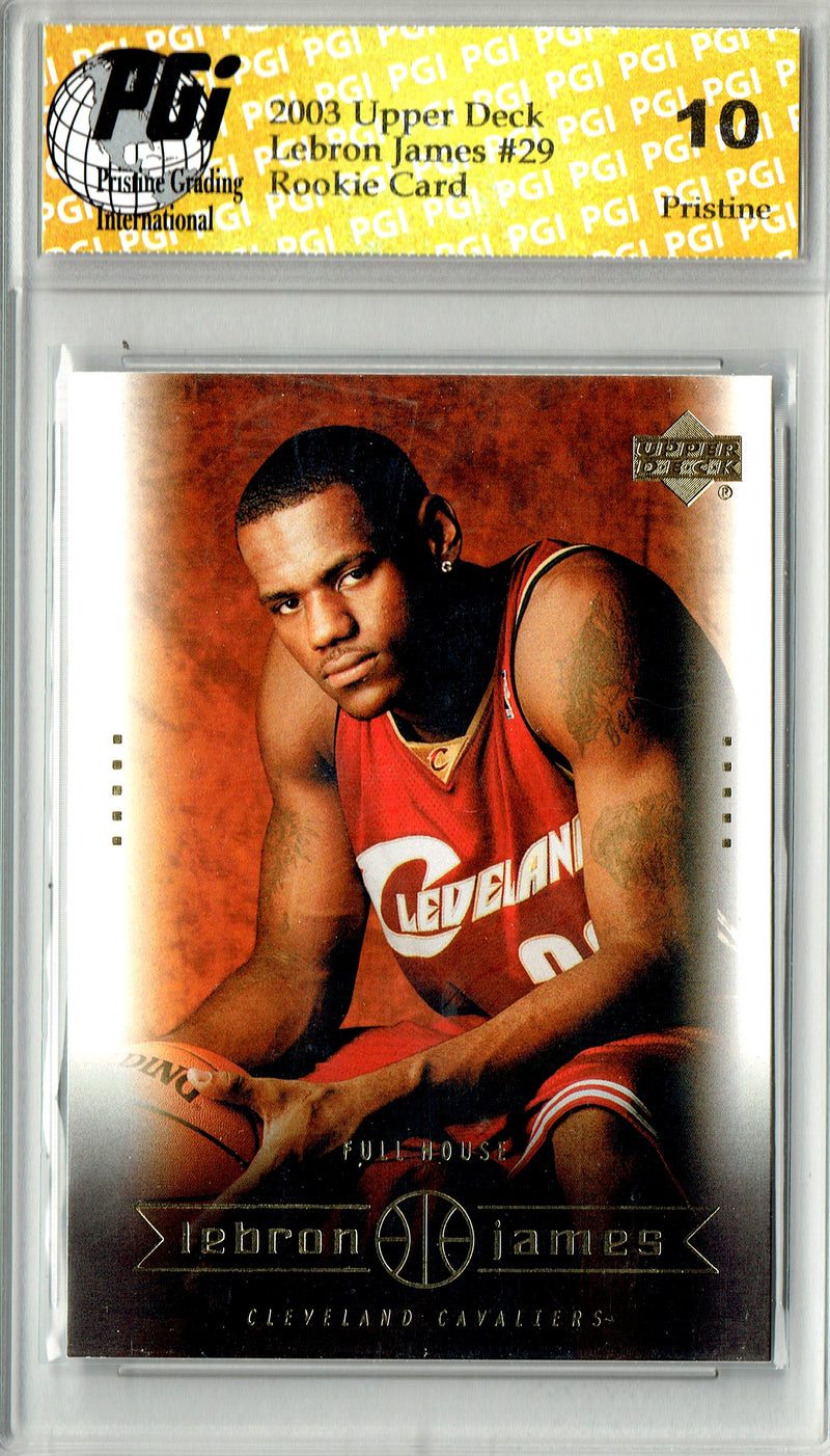 LeBron James 2003 Upper Deck Set #29 PRISTINE Rookie Card PGI 10