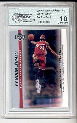 LeBron James 2003 Phenomenal Beginnings #5 Upper Deck Rookie Card  PGI 10