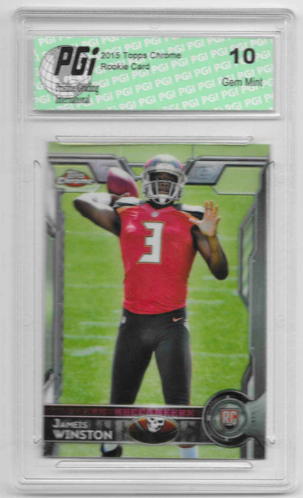 Jameis Winston 2015 Topps Chrome #200 Rookie Card PGI 10 Bucs