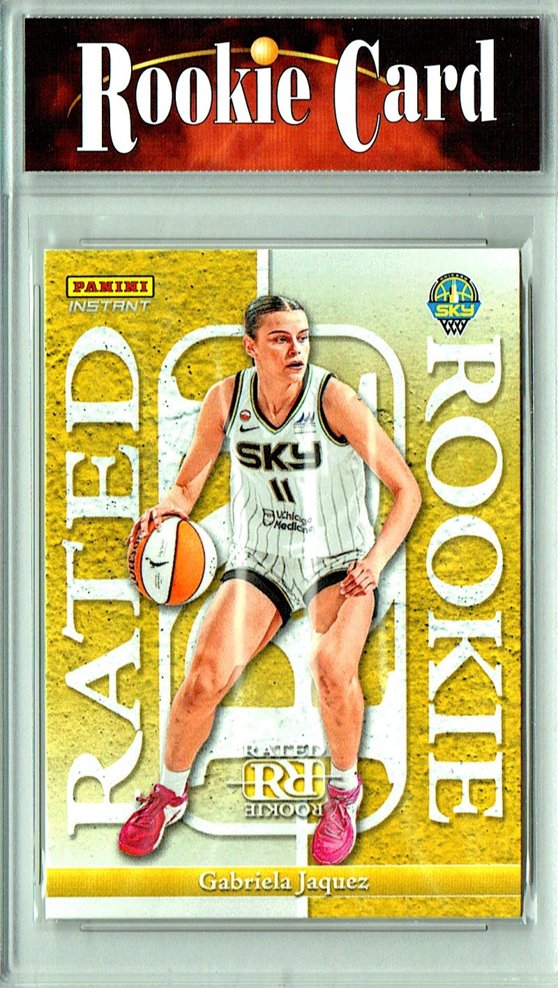 Gabriela Jaquez Rookie Card 2026 Panini Instant #RRR-9 Rated Rookie, Certified Mint+ Condition, Chicago Sky Basketball