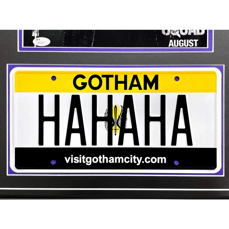 Jared Leto Signed 11x14 Suicide Squad Joker License Plate Framed Collage JSA COA Photo Autographed