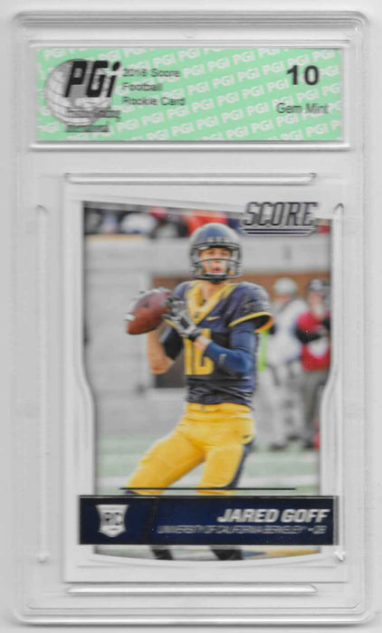 Jared Goff 2016 Score Rookie Card PGI 10 Gem Mint