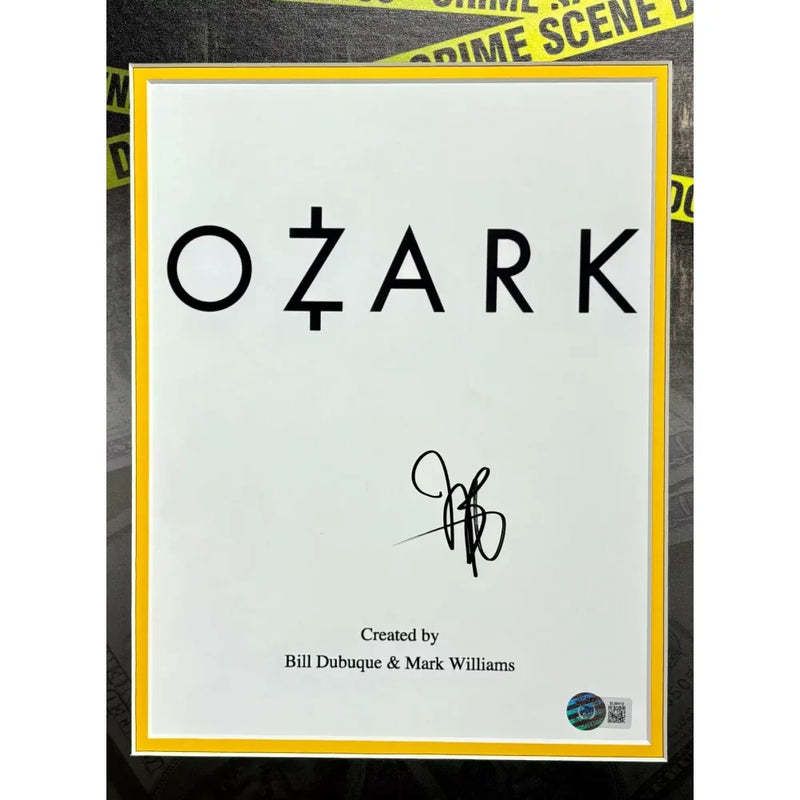 Jason Bateman Autographed Script Ozark Framed Collage BAS COA Photo Netflix