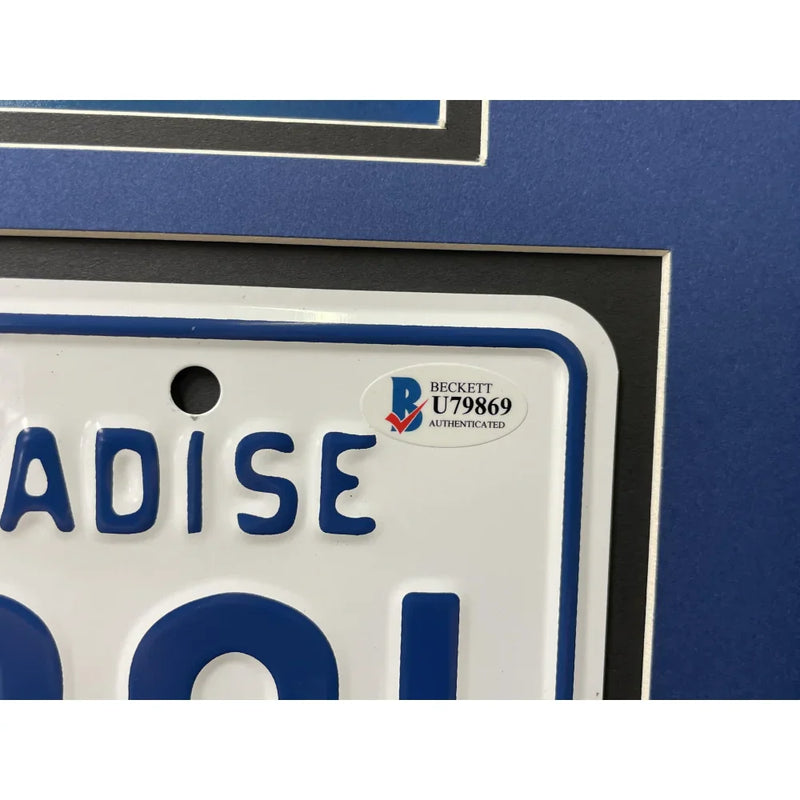 "Jaws" Richard Dreyfuss Signed Autopsy License Plate Framed Memorabilia BAS COA