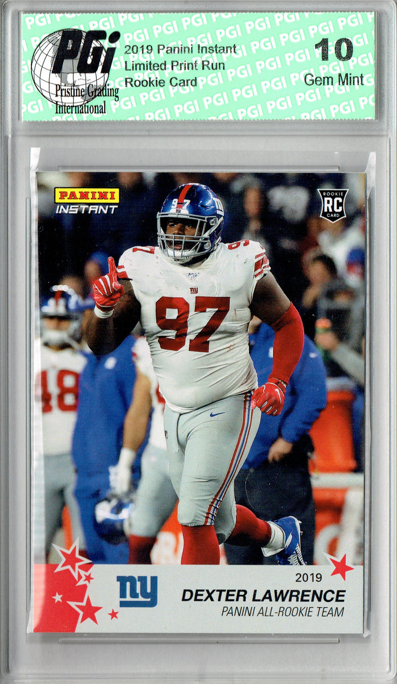 Dexter Lawrence 2019 #14 All Rookie Team 1 of 240 Rookie Card PGI 10