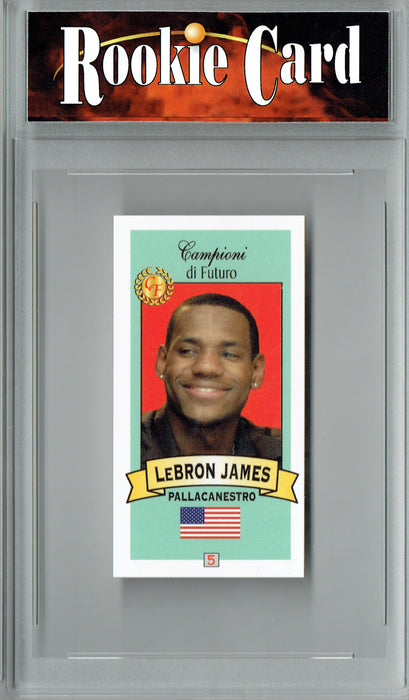 Certified Mint+ Lebron James 2003 Campioni Di Futuro #5 Rare Red Back Rookie Card