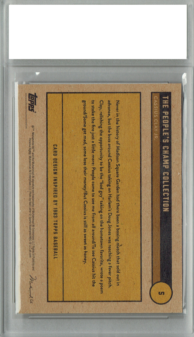 Muhammad Ali 2021 #5 The People's Champ 1,906 Made Rare Card PGI 10