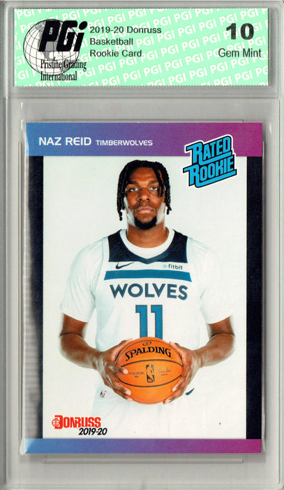 Naz Reid 2019 Donruss #41 Retro Rated Rookie 1/3431 Rookie Card PGI 10