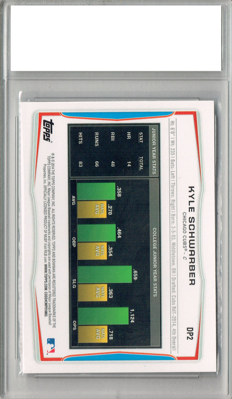 2014 Bowman Draft Picks Rookie Card #DP2 Kyle Schwarber PGI 10