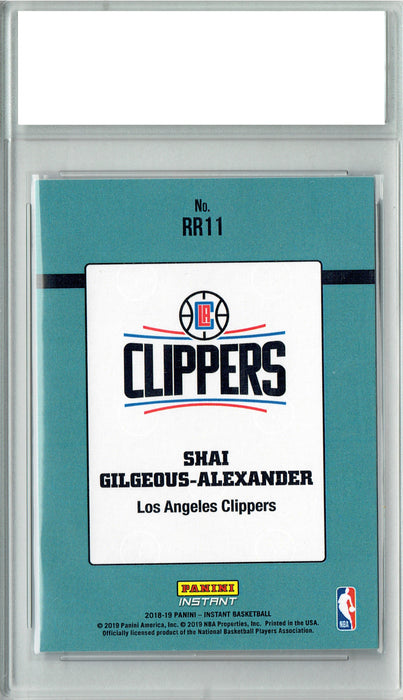 Shai Gilgeous-Alexander 2018 Donruss #RR11 - 1988 Retro Rated Rookie Card PGI 10