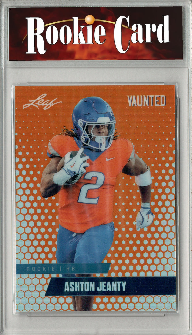 Certified Mint+ Ashton Jeanty 2025 Leaf Vaunted Metal #VM-07 Orange 3 Made Rookie Card Las Vegas Raiders