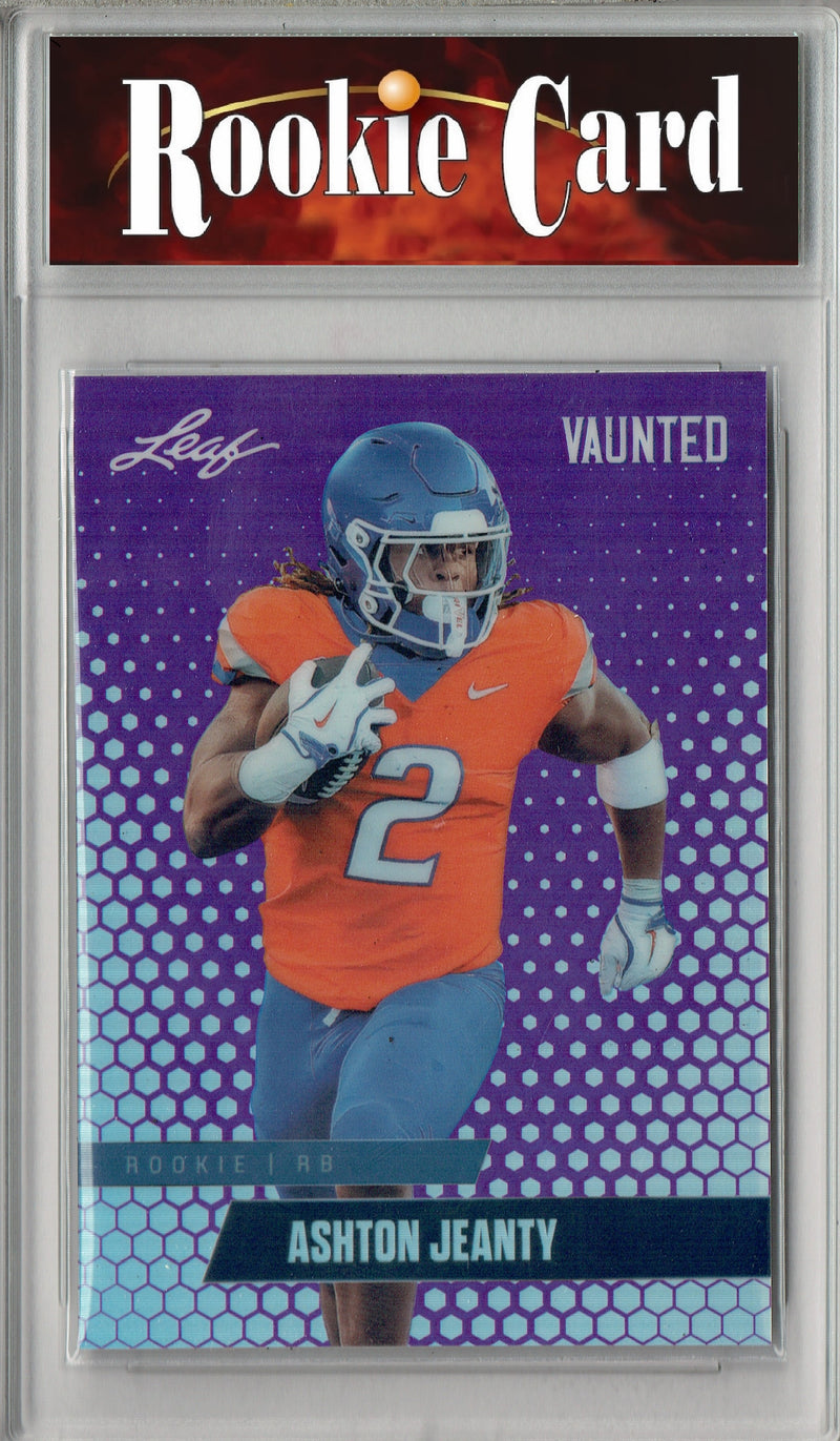 Certified Mint+ Ashton Jeanty 2025 Leaf Vaunted Metal #VM-07 Purple 15 Made Rookie Card Las Vegas Raiders
