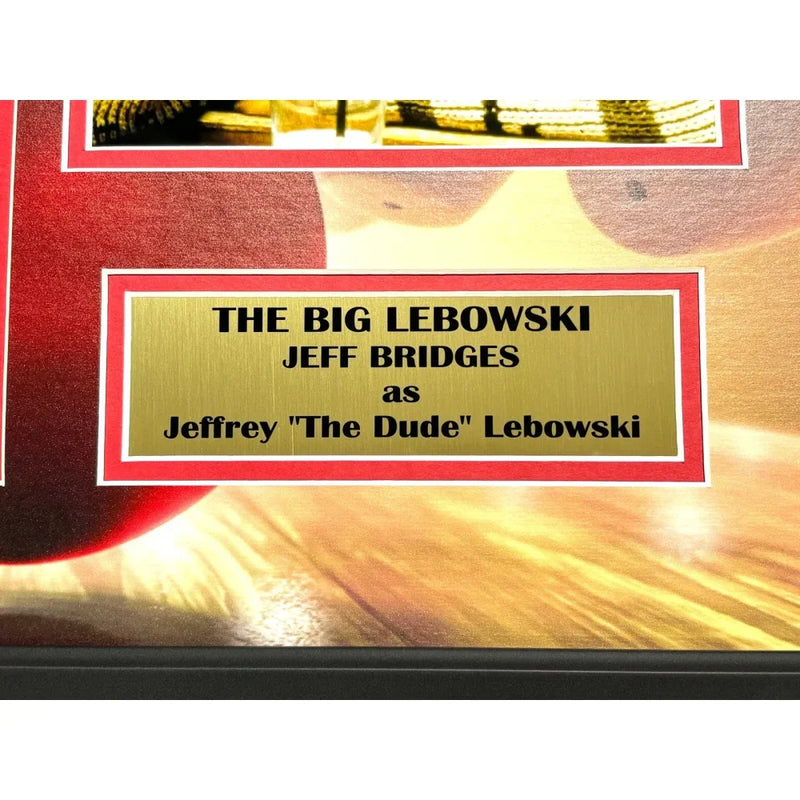 Jeff Bridges Autographed Big Lebowski Script Framed Collage BAS COA Photo Signed