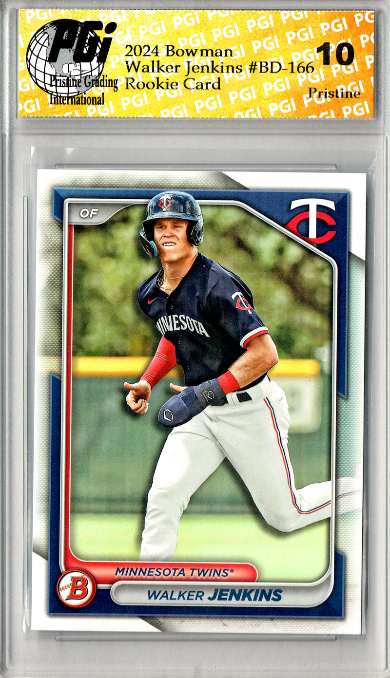 Walker Jenkins Rookie Card 2024 Bowman Draft #BD-166 PRISTINE, PGI 10, Minnesota Twins Baseball