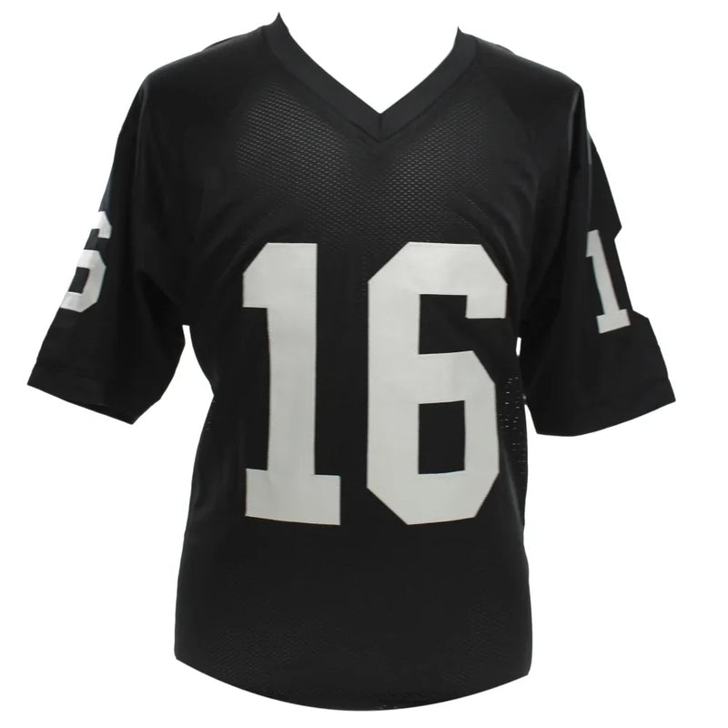 Jim Plunkett Autographed Oakland Raiders Black Jersey BAS COA Signed Vegas MVP Inscribed