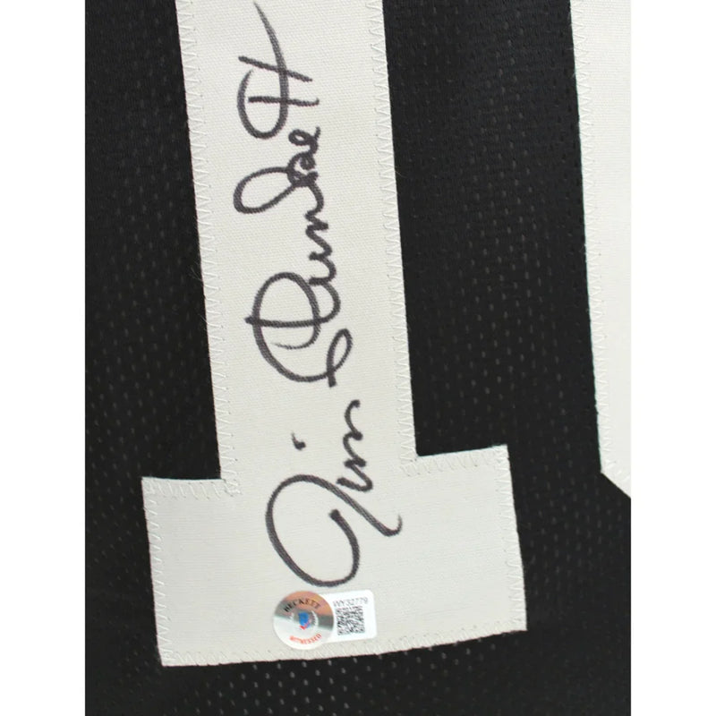 Jim Plunkett Autographed Oakland Raiders Black Jersey BAS COA Signed Vegas MVP Inscribed