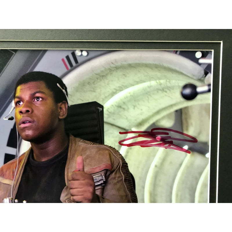 John Boyega Signed Star Wars 11x14 Photo Framed Finn Topps COA Autograph Millenium Falcon