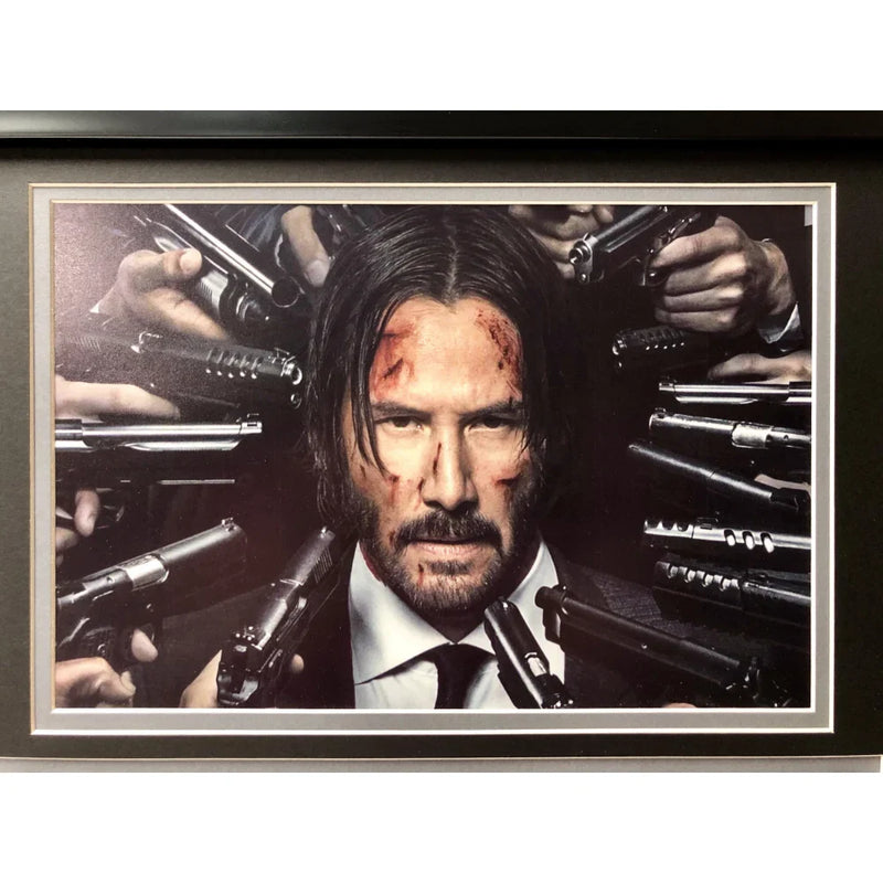 "John Wick" Keanu Reeves Movie Car License Plate Framed Collage