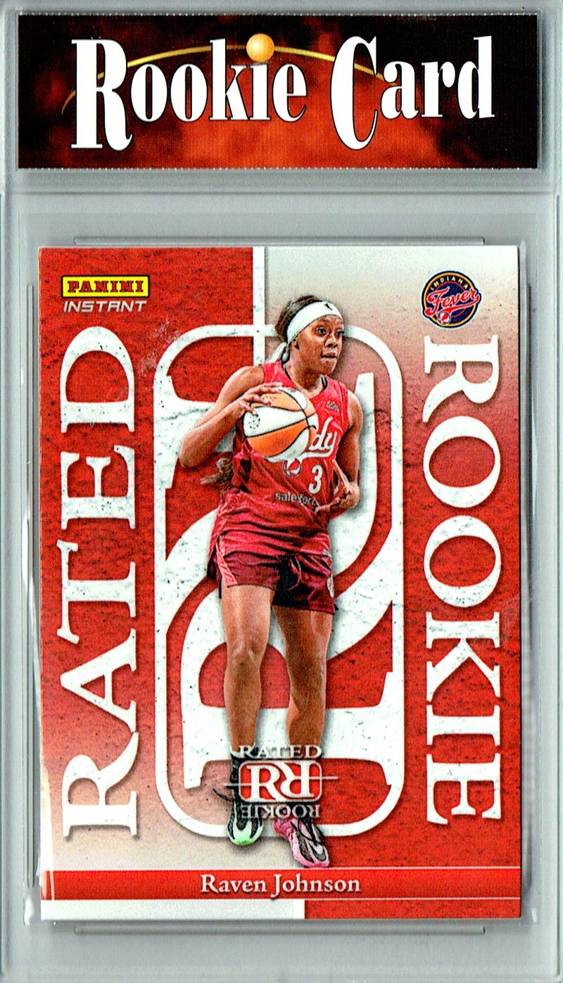 Raven Johnson Rookie Card 2026 Panini Instant #RRR-14 Rated Rookie, Certified Mint+ Condition, Indiana Fever Basketball