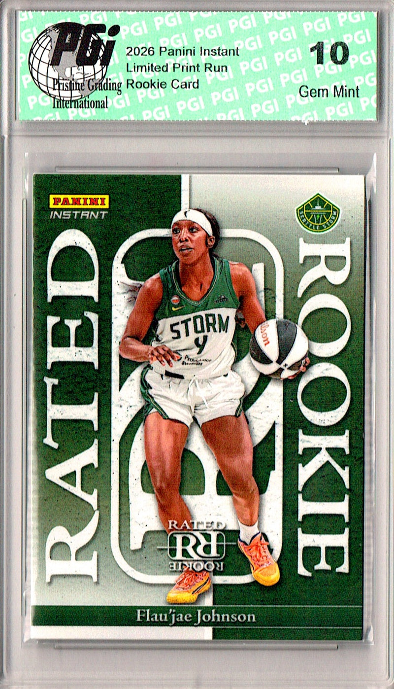 Flau'jae Johnson 2026 Panini Instant #RRR-6 Rated Rookie Rookie Card PGI 10