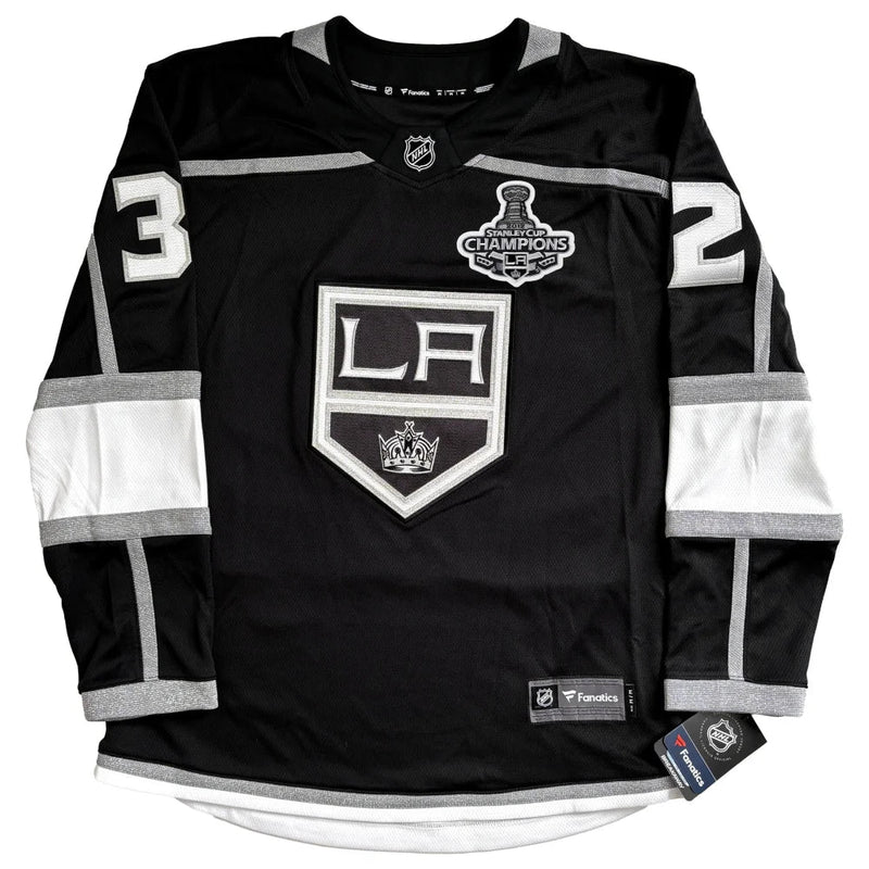 Jonathan Quick Autographed LA Kings 2012 Stanley Cup Jersey Inscribed "Conn Smythe" IGM COA