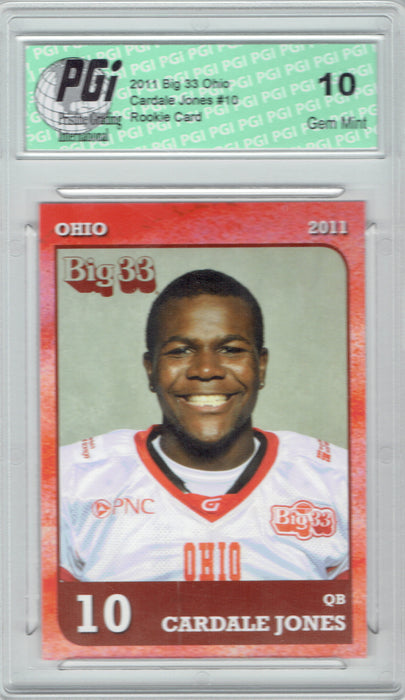 Cardale Jones 2011 Big 33 High School 1st Rookie Card Ever PGI 10