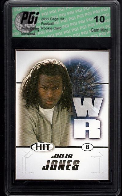 Julio Jones Alabama 2011 SAGE HIT Rookie Card PGI 10