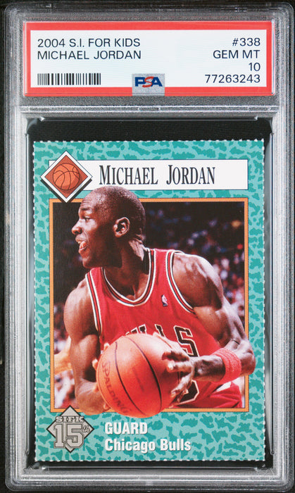 PSA 10 GEM-MT Michael Jordan  2004 S.I. For Kids #338 Rookie Card