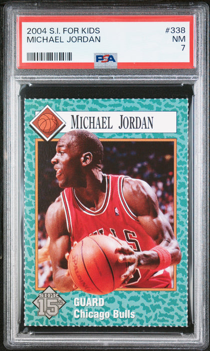 PSA 7 NM Michael Jordan  2004 S.I. For Kids #338 Rookie Card