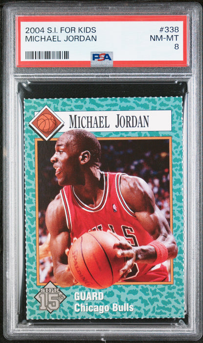 PSA 8 NM-MT Michael Jordan  2004 S.I. For Kids #338 Rookie Card