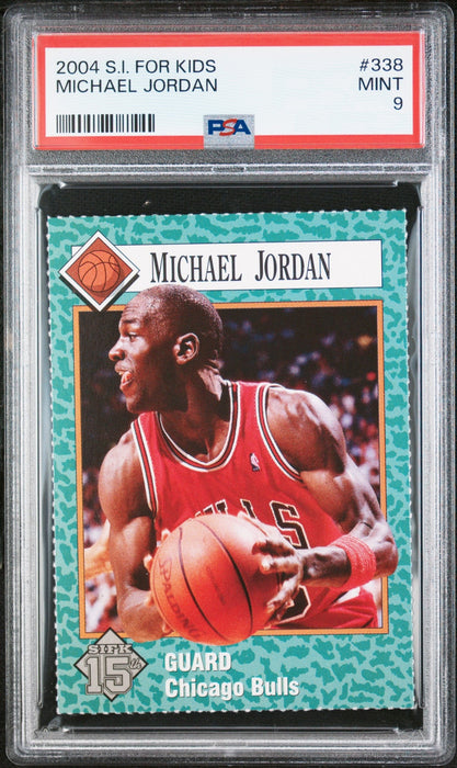 PSA 9 MINT Michael Jordan  2004 S.I. For Kids #338 Rookie Card