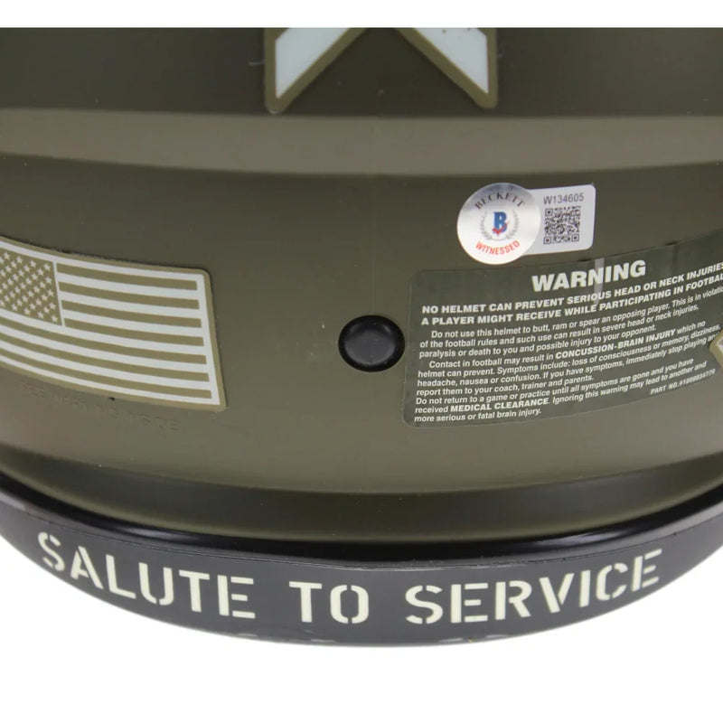 Josh Allen Autographed Buffalo Bills F/S Salute to Service Speed Helmet BAS COA Signed