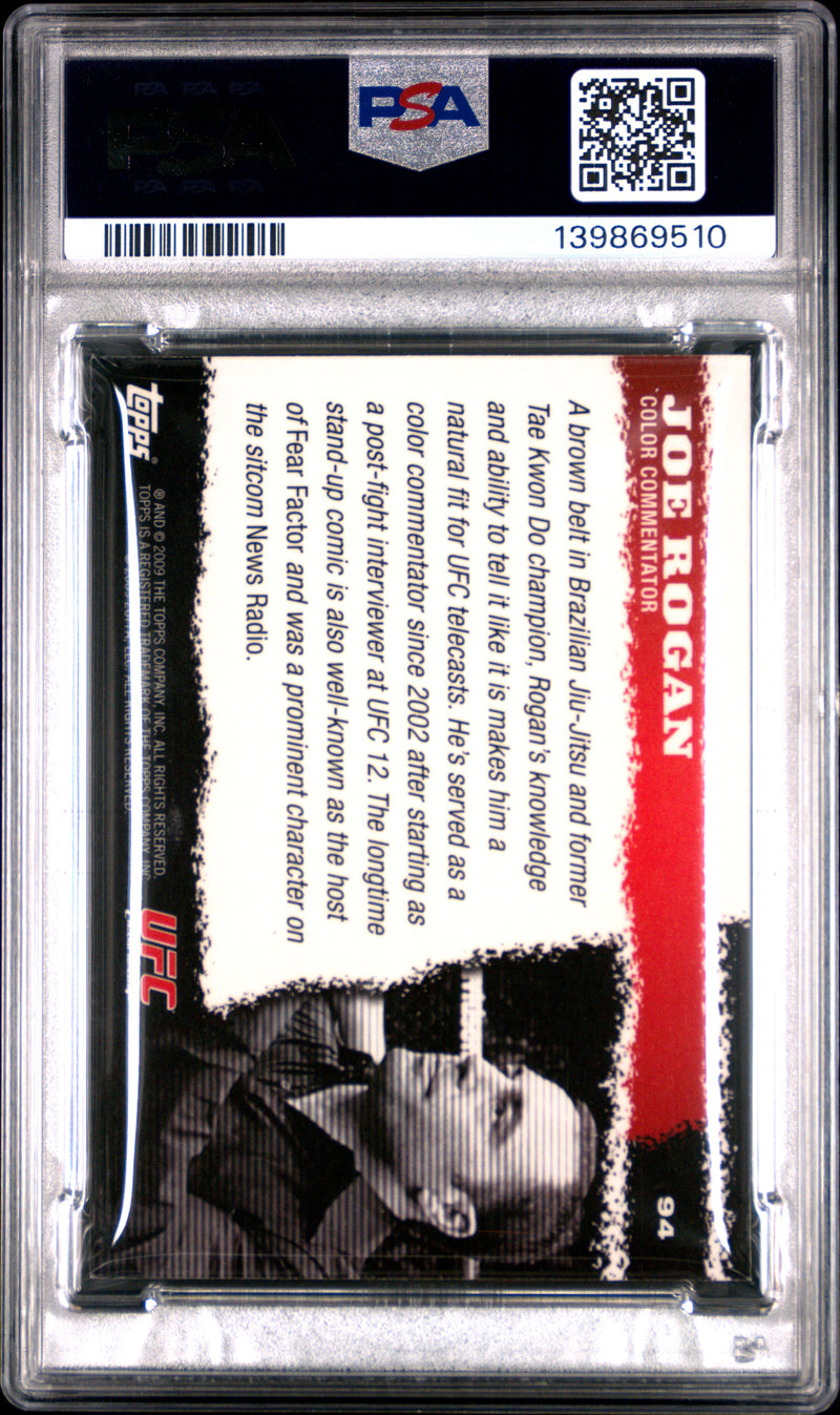 PSA 8 Joe Rogan 2009 Topps #94 Thick Gold SP Rookie Card UFC