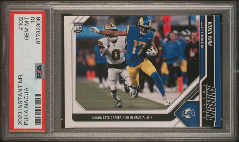 PSA 10 Puka Nacua 2023 Panini Instant #102 Only 543 Ever Made Rookie Card Los Angeles Rams