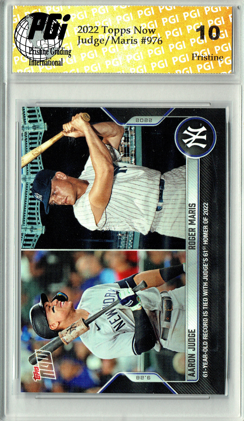 Aaron Judge/Roger Marris 20022 Topps Now #976 PRISTINE Trading Card PGI 10