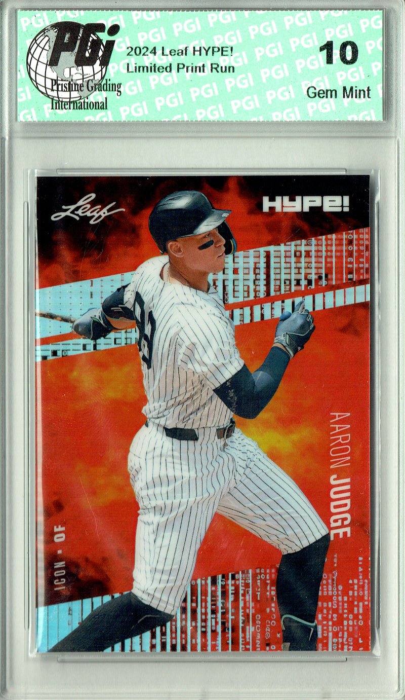 Aaron Judge Trading Card 2024 Leaf HYPE! #HM-19 1/1 Matrix, PGI 10, New York Yankees Baseball