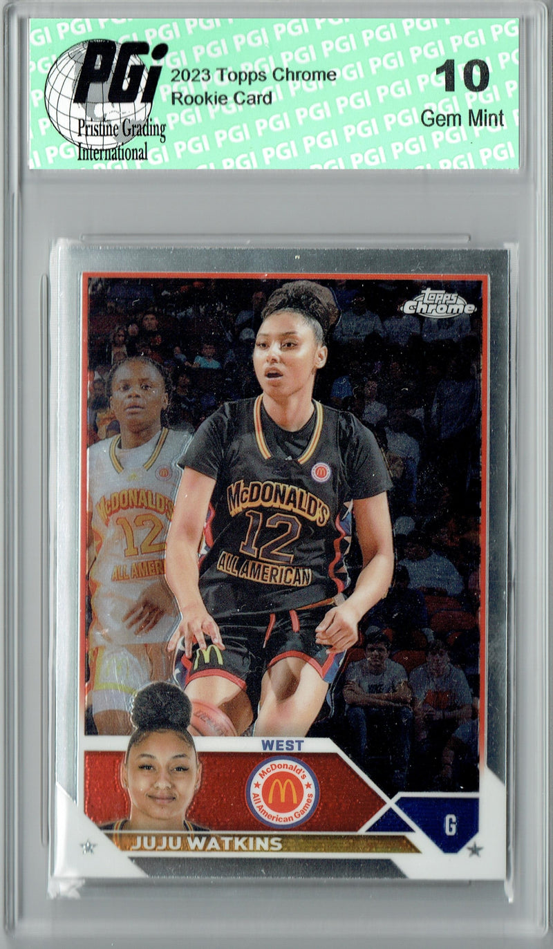 JuJu Watkins 2023 Topps Chrome #45 McDonalds All-Americans Rookie Card PGI 10