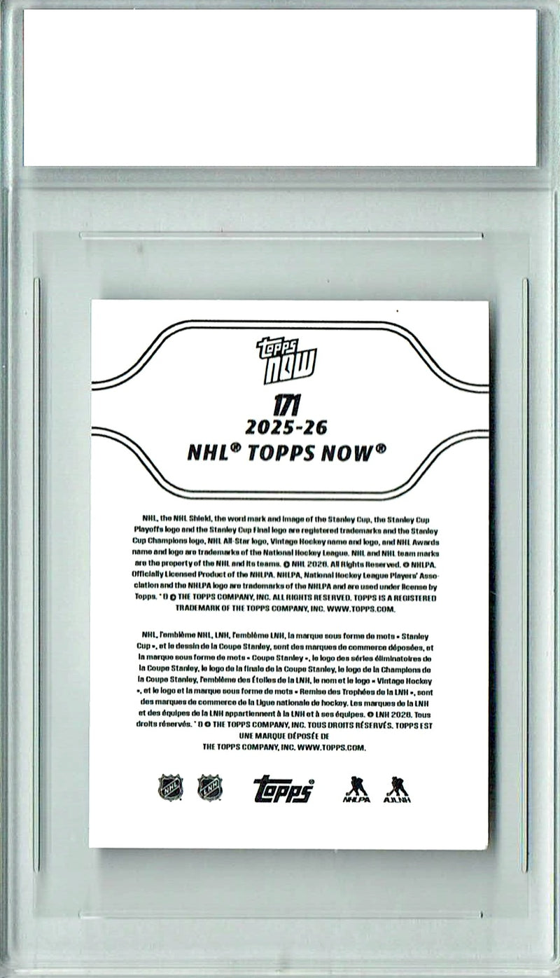 Certified Mint+ Matthew Schaefer 2025 Topps Now #171 Sticker/Calder Trophy Rookie Card New York Islanders